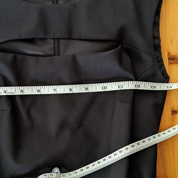 NWOT Black Cut Out Mini Dress with Pockets - Picture 12 of 16